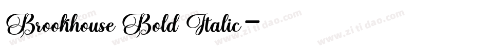 Brookhouse Bold Italic字体转换